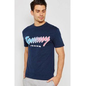 Tommy Hilfiger pánské tmavě modré tričko Neon - M (002)